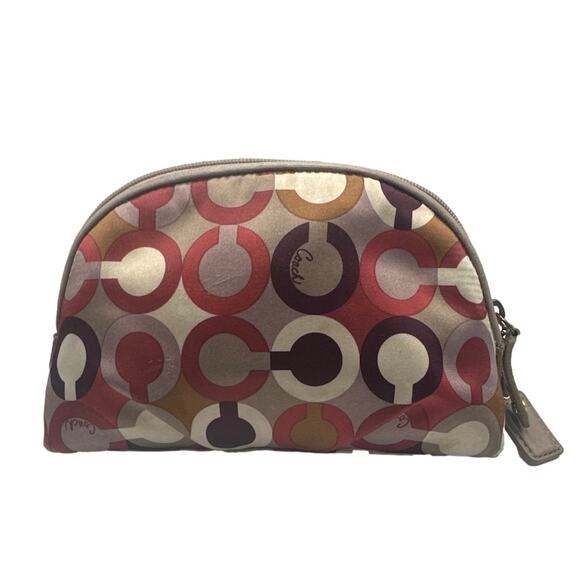 COACH Signature Canvas Make up / Cosmetic Case - Picture 2 of 8